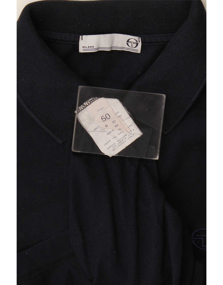 Męska koszulka polo Sergio Tacchini IT 50, średnia, granatowa, bawełniana