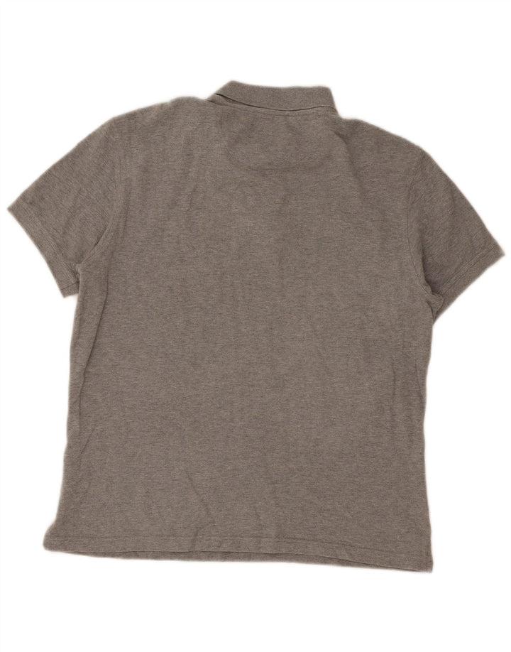 Męska koszulka polo Barbour, duża, szara, bawełniana w bloki kolorów