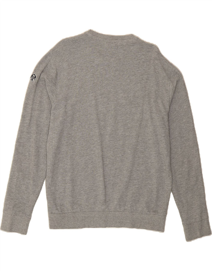 NORTH SAILS Mens Sweatshirt Jumper Large Grey Cotton Vintage North Sails and Second-Hand North Sails from Messina Hembry 