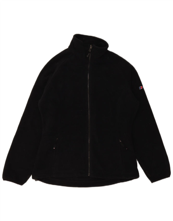 BERGHAUS Womens Fleece Jacket UK 14 Large  Black Polyester