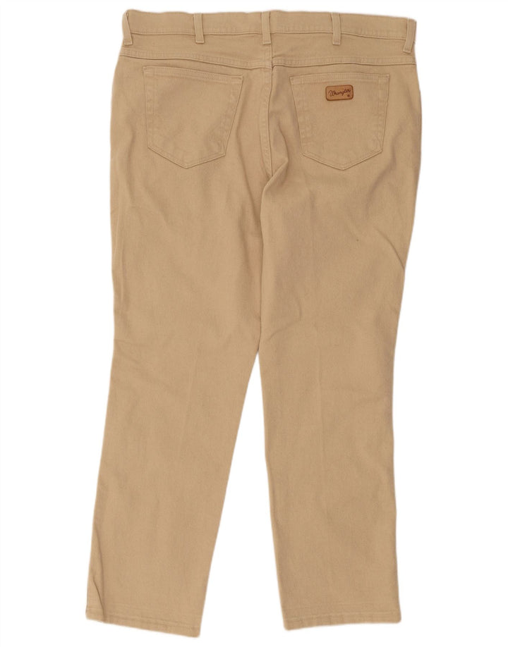 Męskie proste dżinsy Wrangler W40 L30 w kolorze beżowym