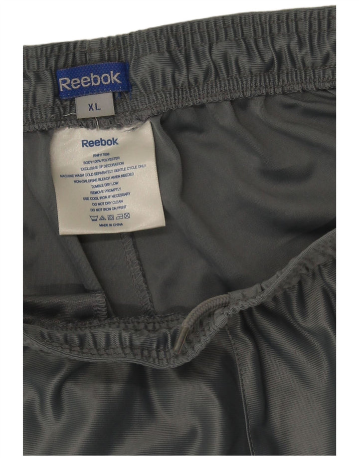 Męskie spodenki sportowe Reebok XL, szary, poliester z blokami kolorów