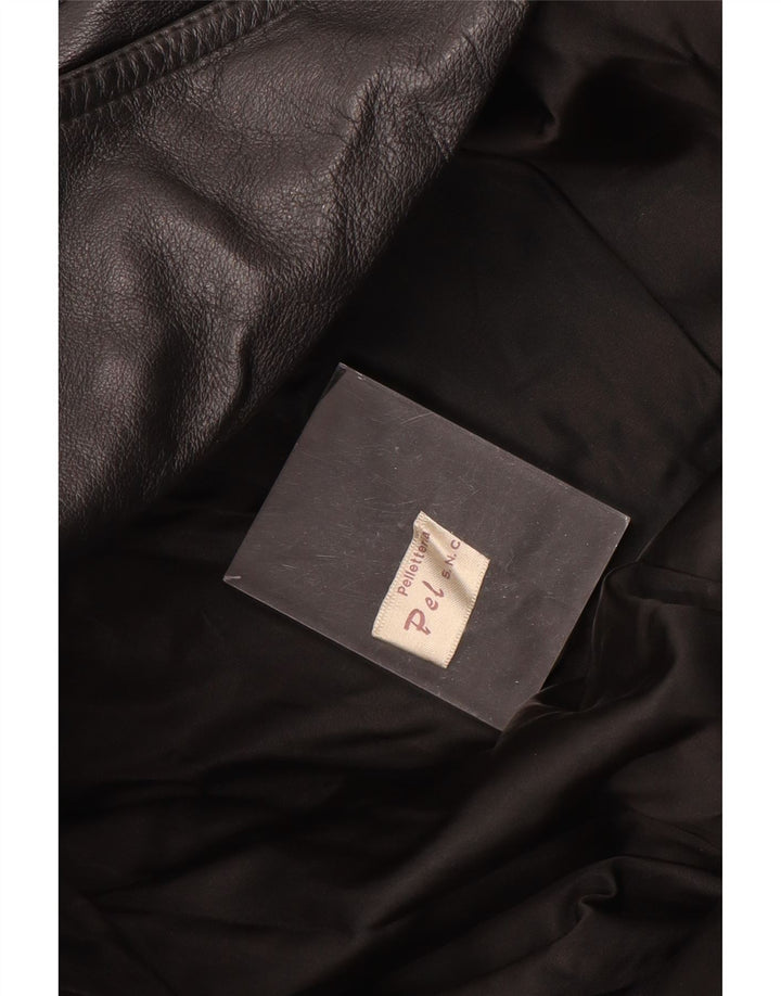 Kurtka skórzana damska PELLETTERIA UK 20 2XL Czarna skóra