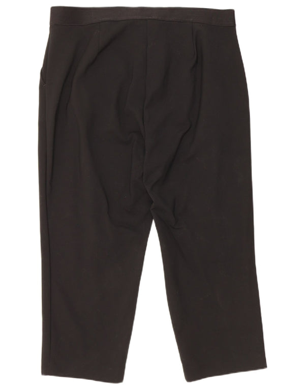 Marks & Spencer Damskie spodnie Capri UK 16 Large W42 L21 Czarna bawełna