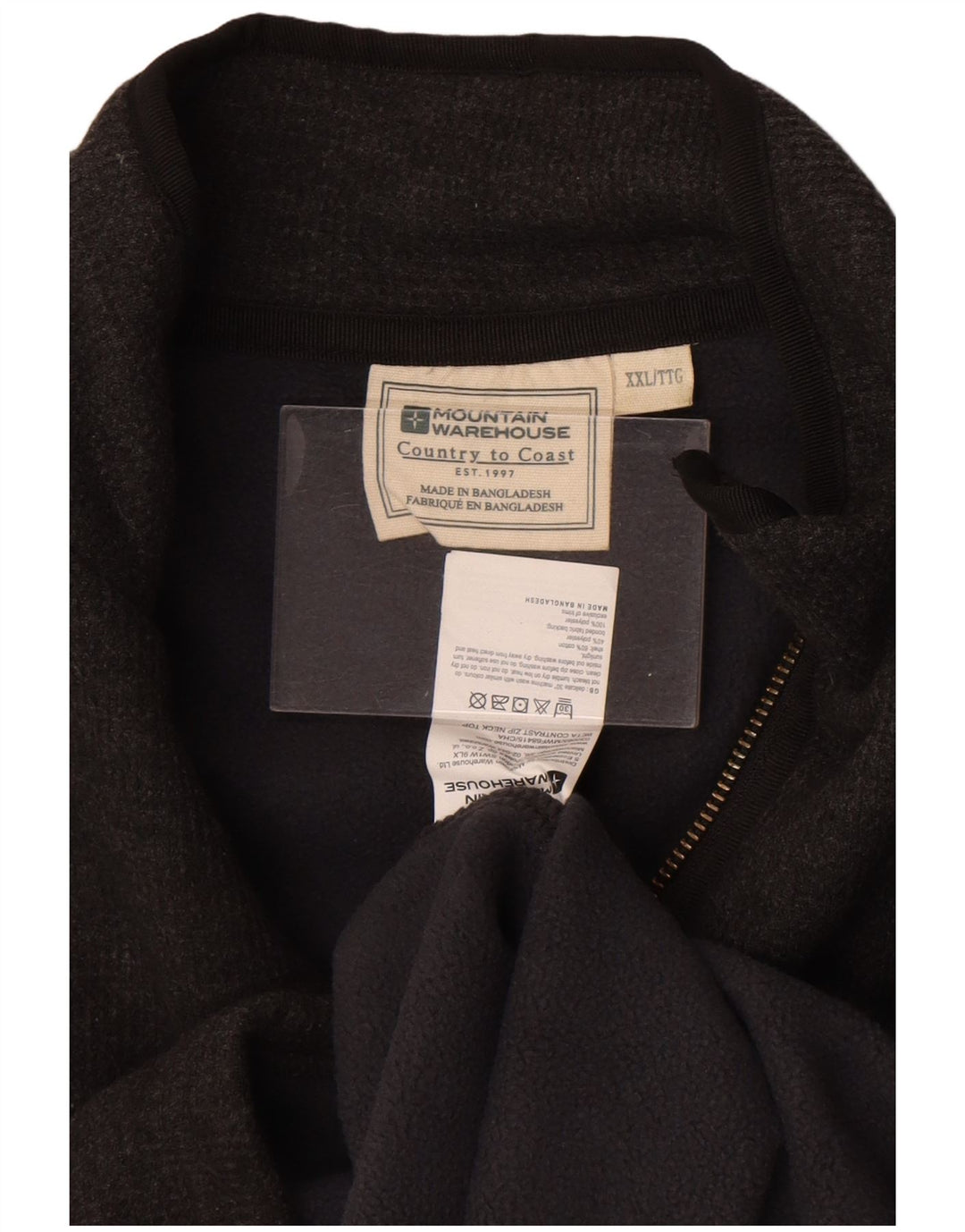 Męski sweter zapinany na zamek Mountain Warehouse, 2XL, szary, bawełniany