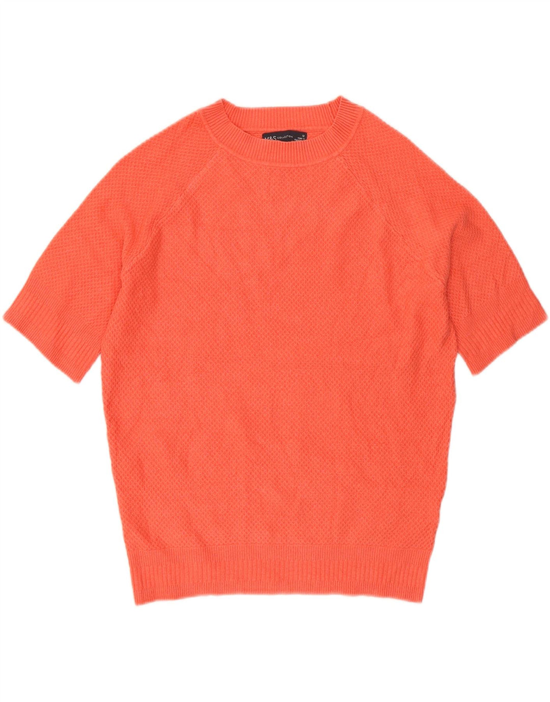 Sweter damski Marks & Spencer z okrągłym dekoltem, UK 12, średni pomarańczowy