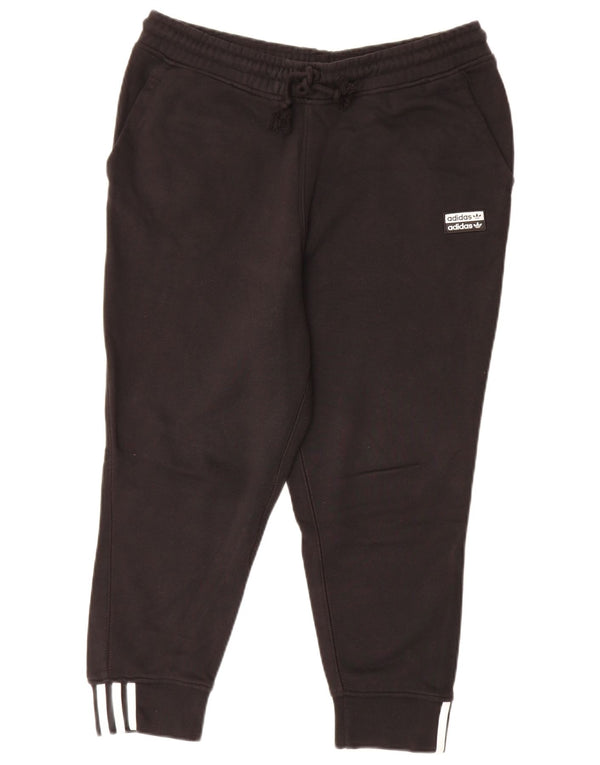 Damskie spodnie dresowe Adidas Capri Joggers UK 16, duże, czarne, bawełniane