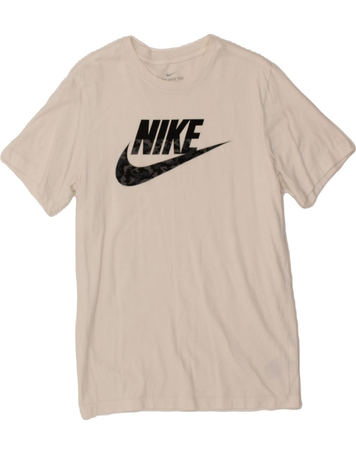NIKE Mens Graphic T-Shirt Top Small White Cotton Vintage Nike and Second-Hand Nike from Messina Hembry 