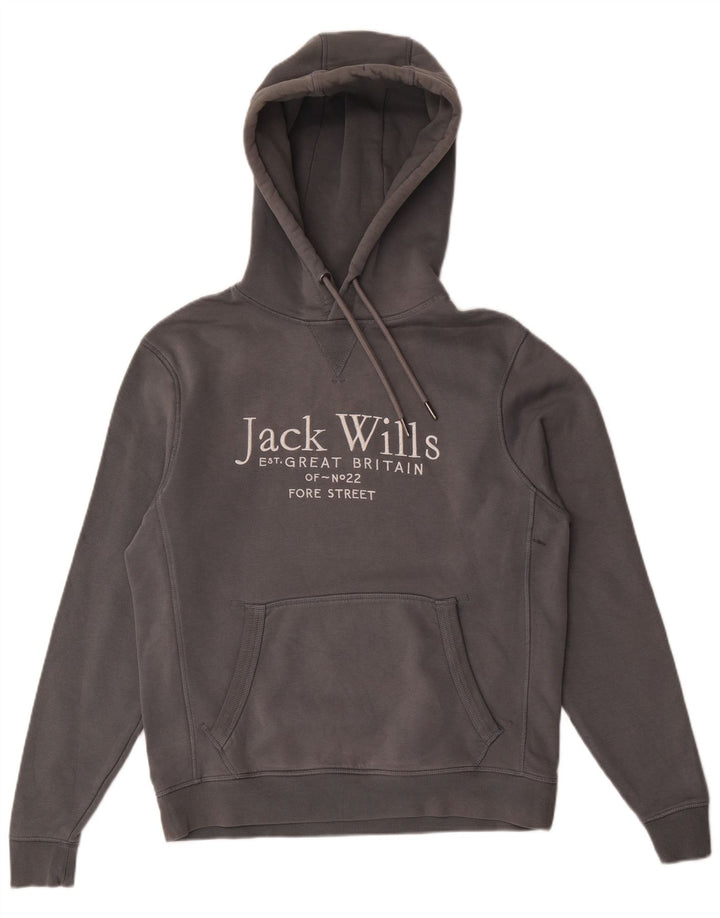 Męski sweter z kapturem Jack Wills, mały, szary, bawełniany