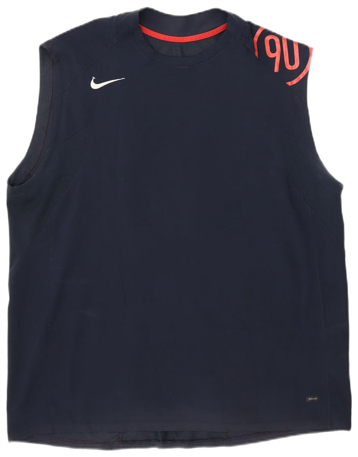 Męska kamizelka z grafiką Nike Dri Fit XL, granatowa
