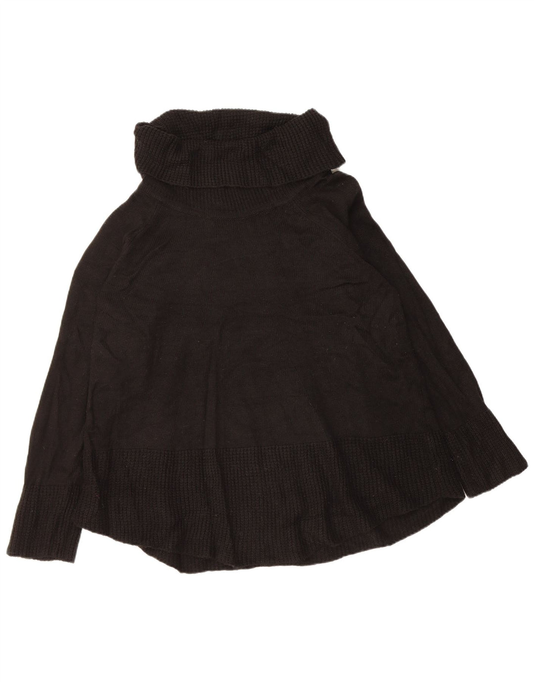 CALVIN KLEIN Damski sweter z golfem UK 18 XL, czarny akryl