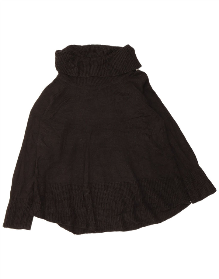 CALVIN KLEIN Damski sweter z golfem UK 18 XL, czarny akryl