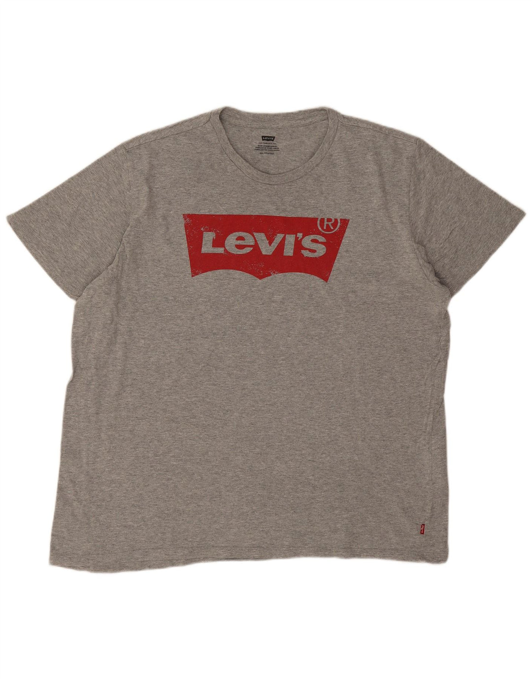 Męska koszulka z grafiką Levi's Top 2XL Szare, bawełniane logo