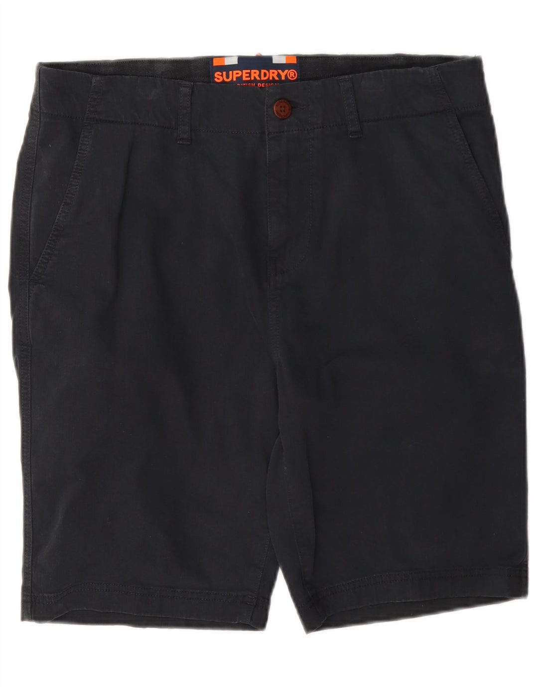Męskie spodenki Chino Superdry W32 Średni granatowy, bawełniany