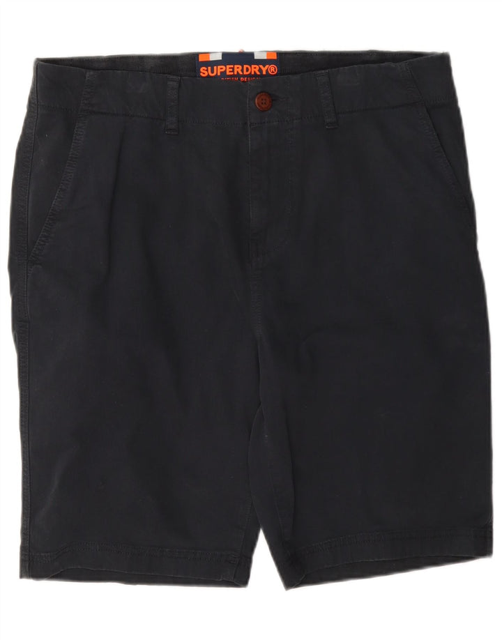Męskie spodenki Chino Superdry W32 Średni granatowy, bawełniany