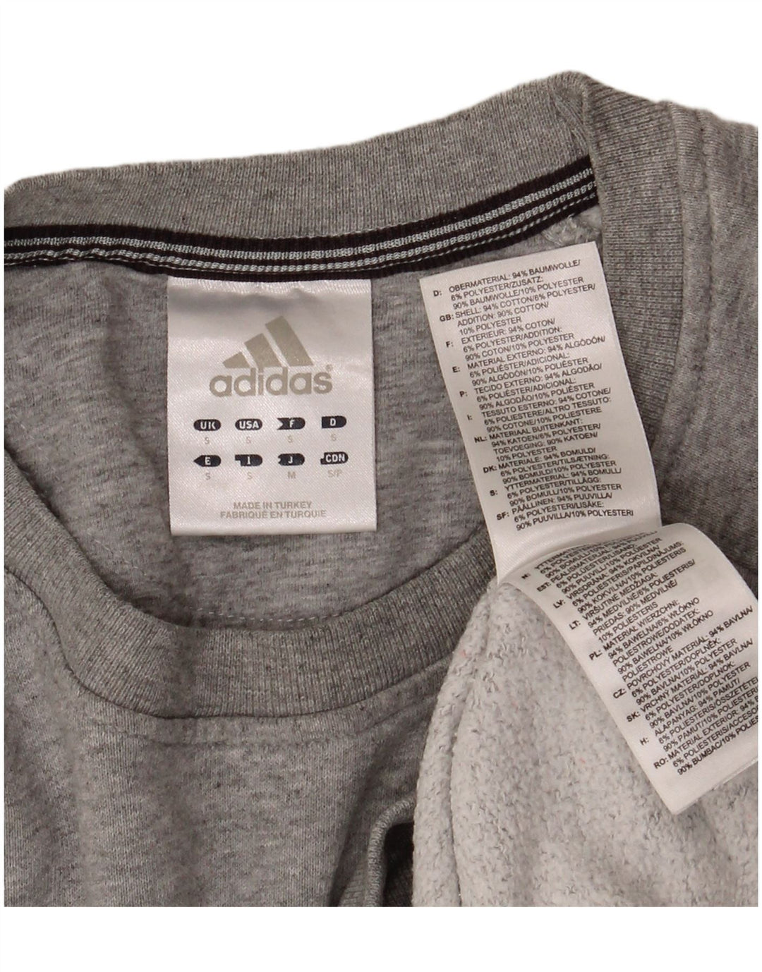 Bluza męska ADIDAS, mała, szara, bawełniana