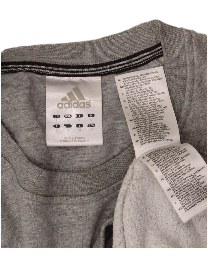 Bluza męska ADIDAS, mała, szara, bawełniana