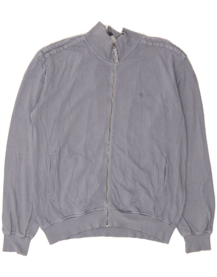 ADIDAS Mens Tracksuit Top Jacket UK 38/40 Medium Blue Cotton Vintage Adidas and Second-Hand Adidas from Messina Hembry 