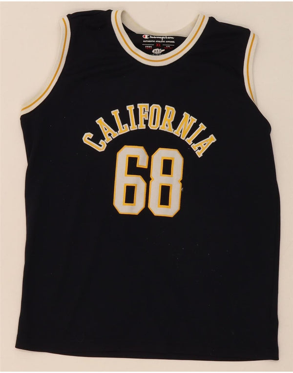 Chłopięca kamizelka z grafiką Champion, 13-14 lat, XL, granatowa, poliester