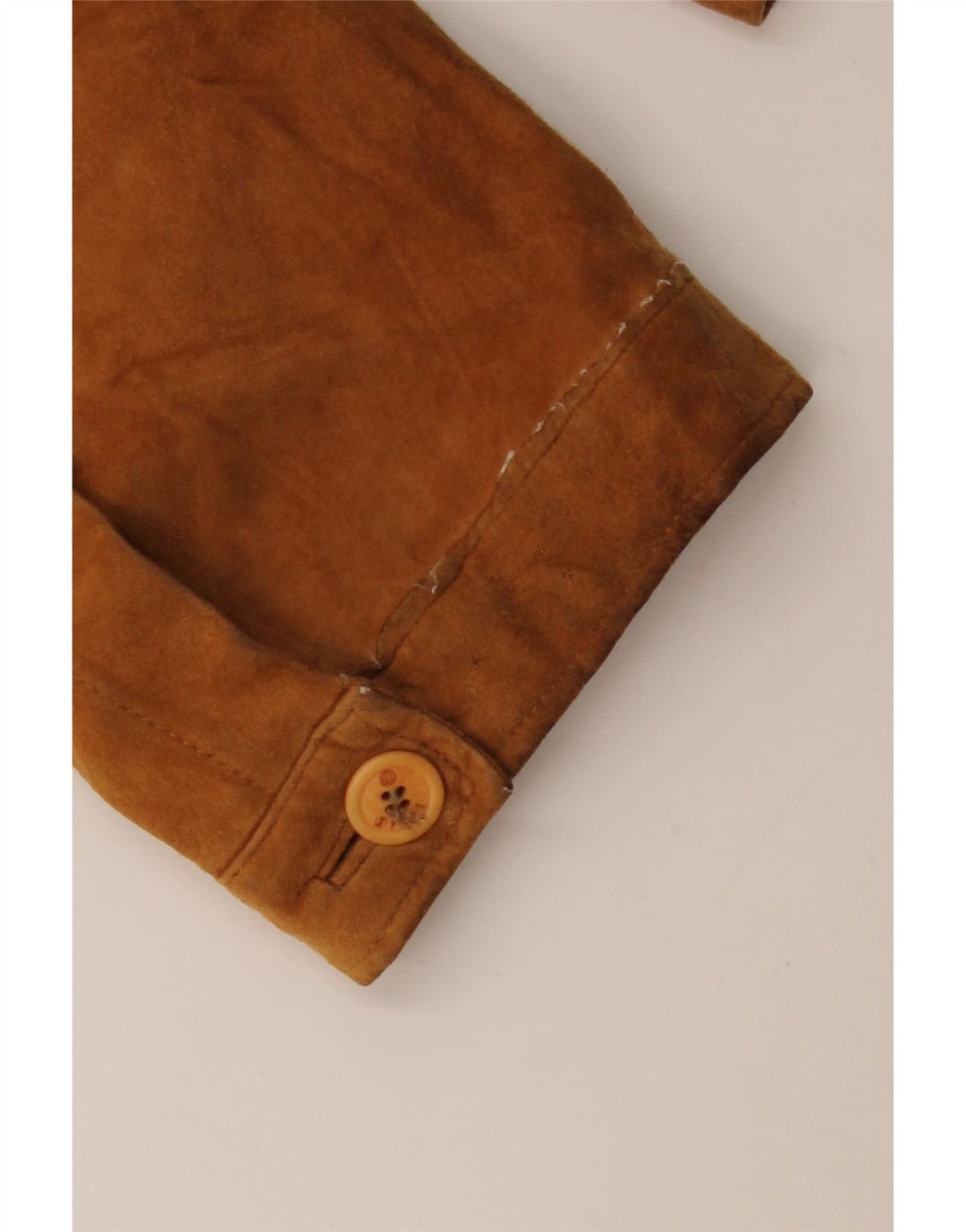 Zamszowa kurtka męska VINTAGE IT 50 duża beżowa skóra