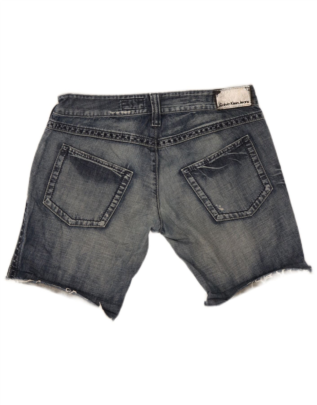 Damskie spodenki jeansowe Calvin Klein W30 Średni niebieski, bawełniany