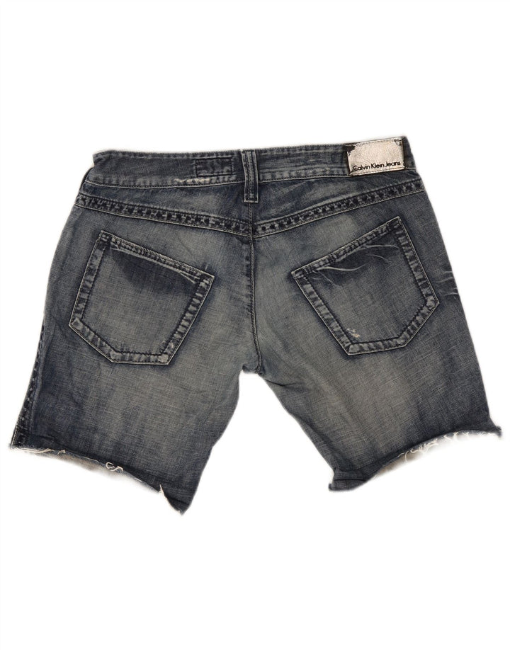 Damskie spodenki jeansowe Calvin Klein W30 Średni niebieski, bawełniany