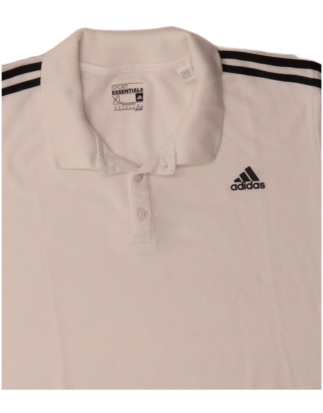 Męska koszulka polo Adidas Climalite XL, biała, poliestrowa