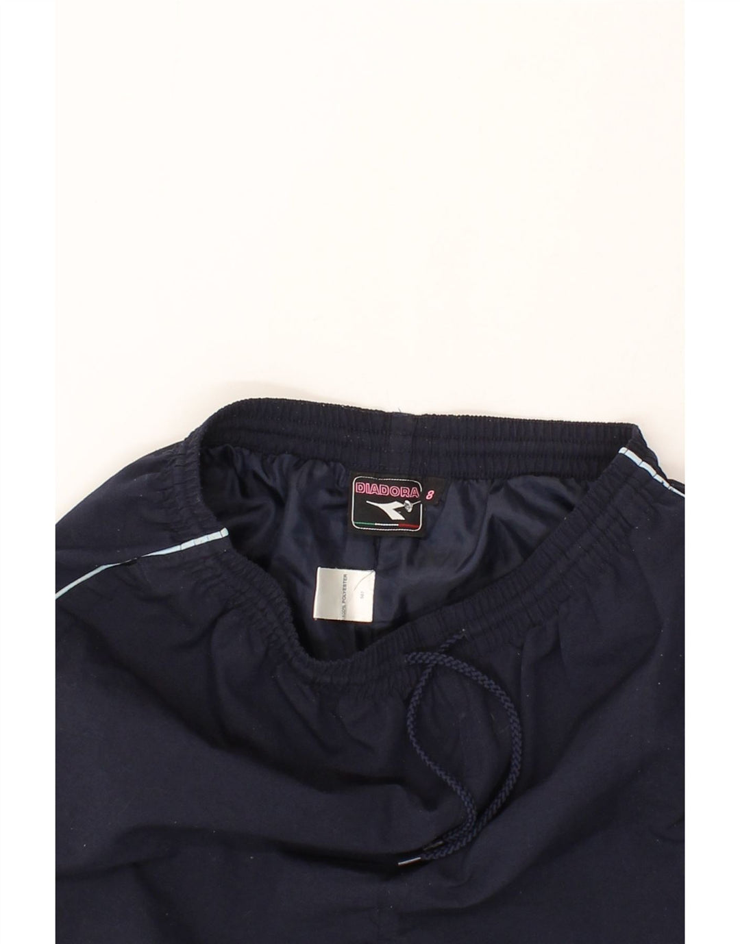 DIADORA Girls Tracksuit Trousers 7-8 Years  Navy Blue Polyester Vintage Diadora and Second-Hand Diadora from Messina Hembry 