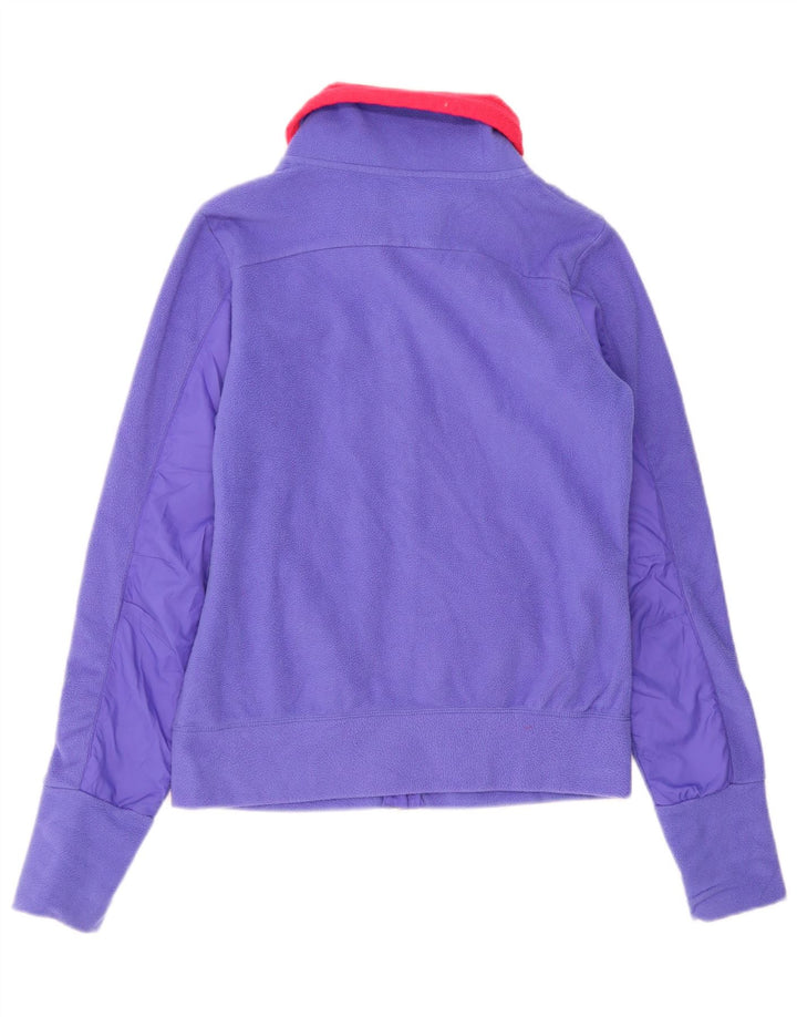 NIKE Womens Fleece Jacket UK 12/14 Medium Purple Polyester