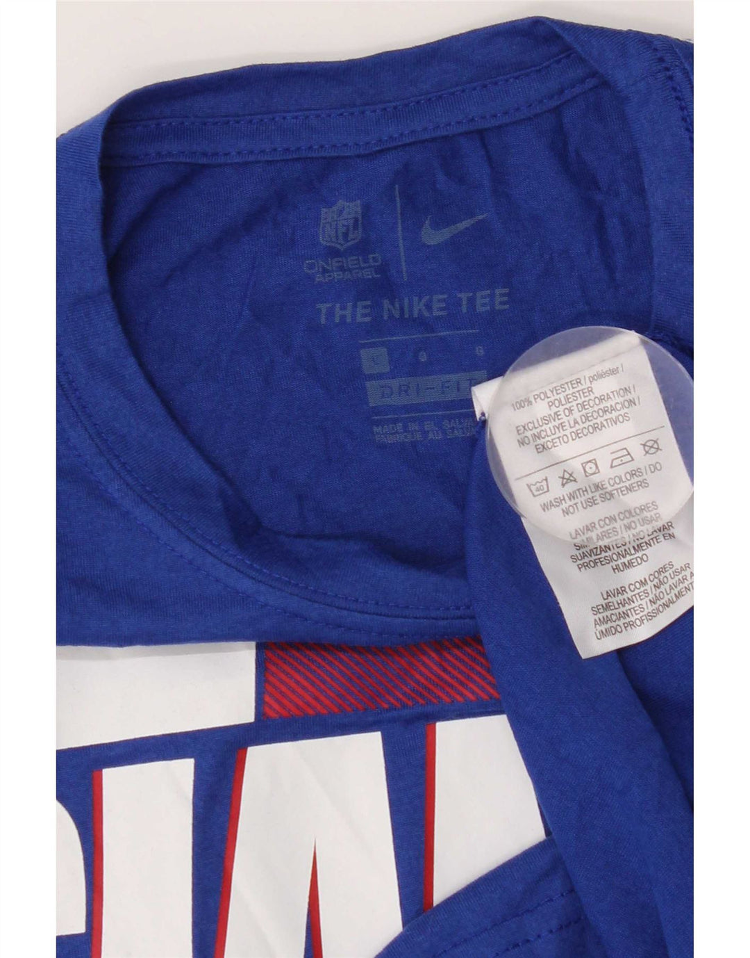 Męski T-shirt z grafiką Nike New York Giants, duży, niebieski, poliestrowy