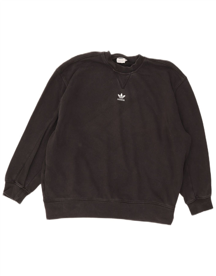 Damska bluza Adidas Graphic Oversized Sweter UK 12 Średnia czarna bawełna