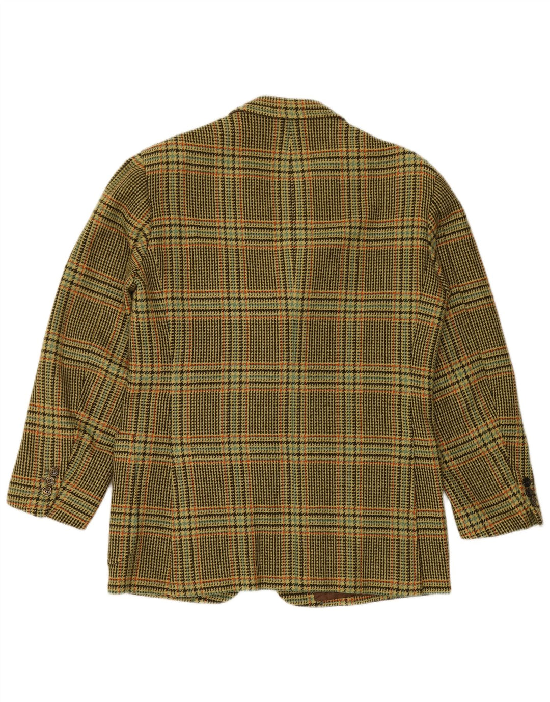 Męska marynarka zapinana na 3 guziki VINTAGE UK 38 Średnia zielona pepitka