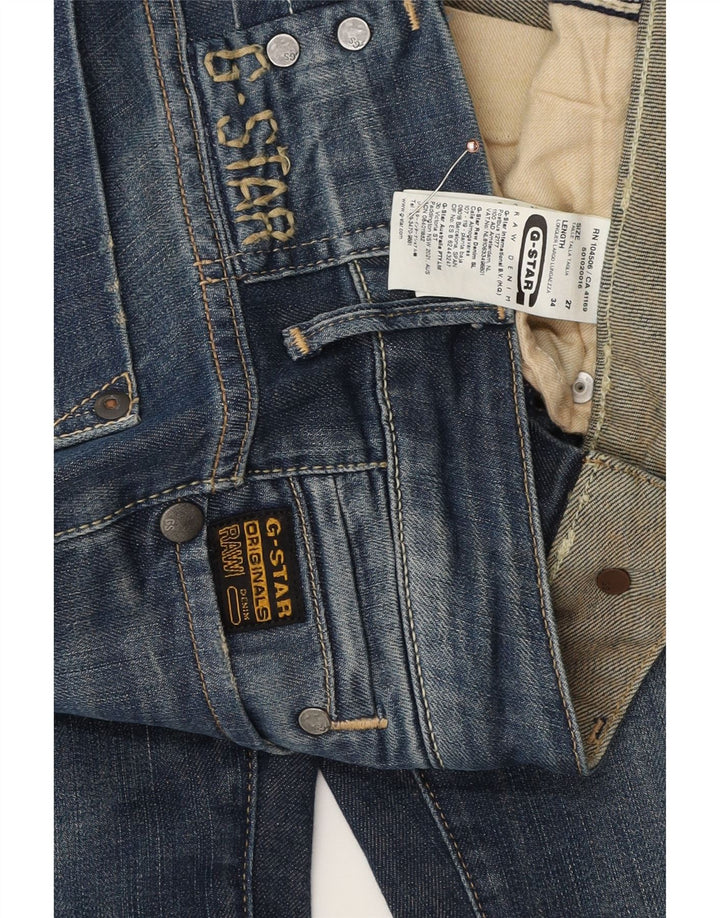 Damskie jeansy slim G-Star W27 L34 Niebieskie bawełniane