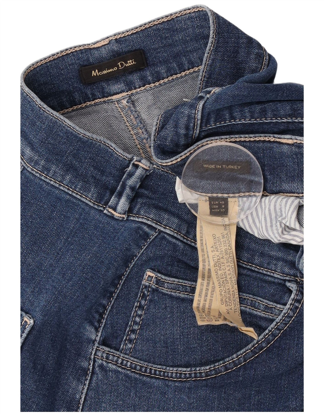 Spódnica dżinsowa damska Massimo Dutti EU 40 Medium W30 Granatowa bawełna