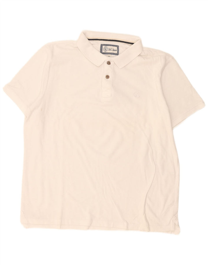 Męska koszulka polo Fat Face XL, biała, bawełniana