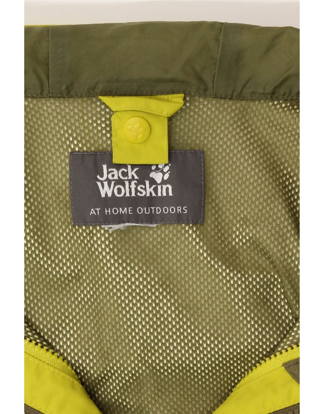 Męska kurtka przeciwdeszczowa z kapturem Jack Wolfskin UK 38, średni żółty