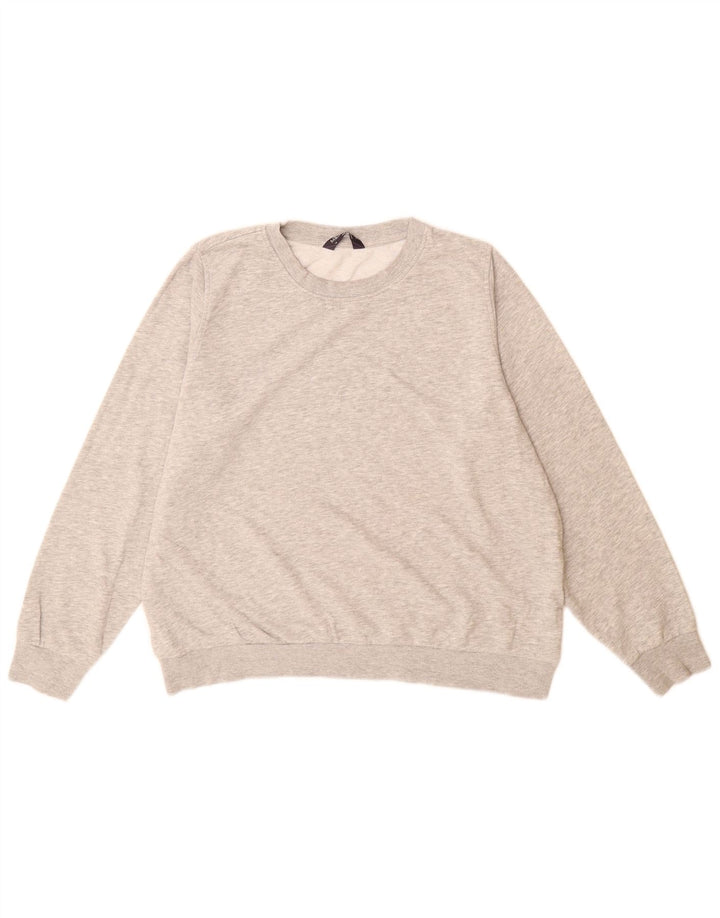 Marks & Spencer Damski sweter oversize UK 16, duży, szary, bawełniany