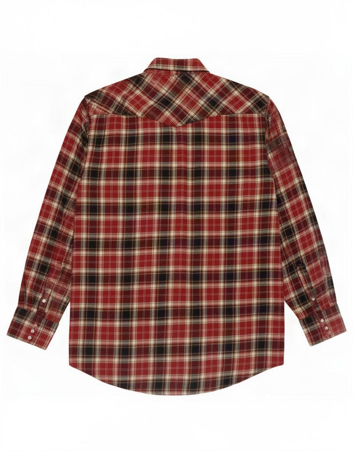 Wrangler Męska wysoka koszula flanelowa w dużą wielobarwną kratę, bawełniana