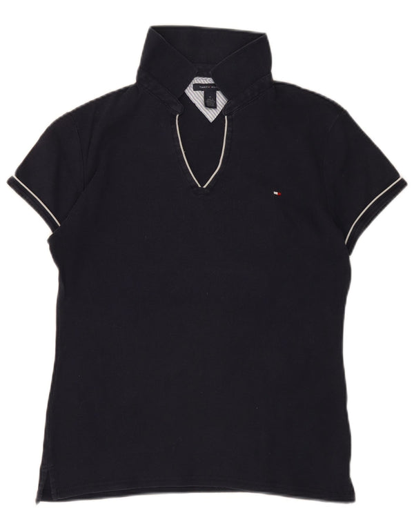 Damska koszulka polo Tommy Hilfiger UK 14, średnia, granatowa, bawełniana