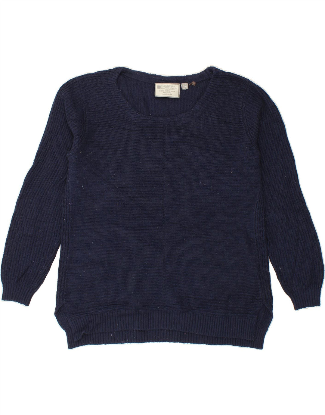 MOUNTAIN WAREHOUSE Womens Boat Neck Jumper Sweater UK 12 Medium Navy Blue Vintage Mountain Warehouse and Second-Hand Mountain Warehouse from Messina Hembry 