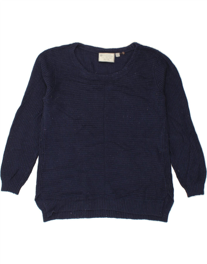 MOUNTAIN WAREHOUSE Womens Boat Neck Jumper Sweater UK 12 Medium Navy Blue Vintage Mountain Warehouse and Second-Hand Mountain Warehouse from Messina Hembry 