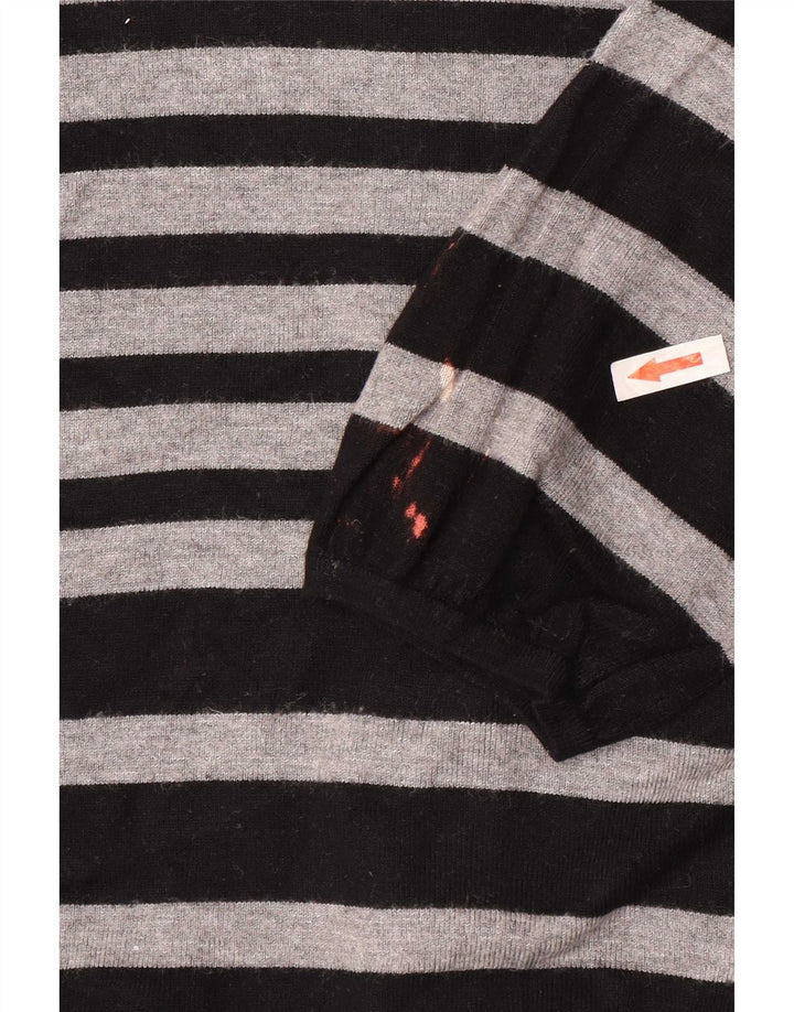 Marks & Spencer Damski sweter typu Crop Cardigan UK 8 w małe szare paski