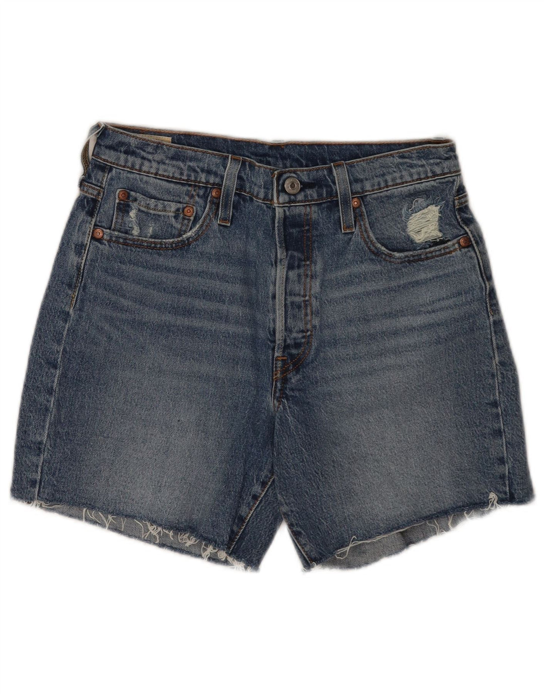 Damskie spodenki jeansowe Levi's 501 W28 Średnioniebieskie bawełniane