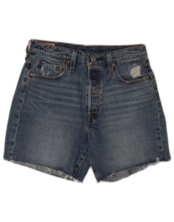 Damskie spodenki jeansowe Levi's 501 W28 Średnioniebieskie bawełniane