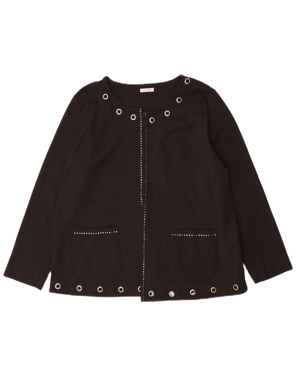 Fiorella Rubino Damska, oversize'owa, otwarta marynarka UK 14, średnia czarna