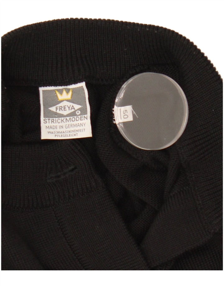 Strickmoden damski sweter rozpinany EU 50 2XL czarny poliakryl