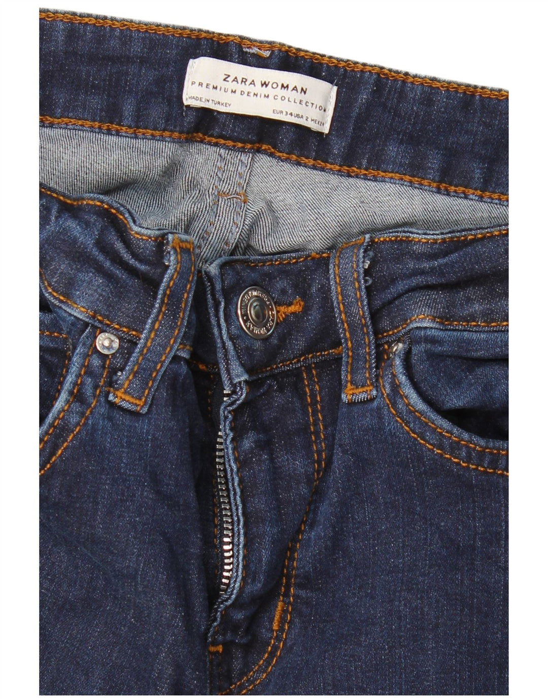 Damskie jeansy rozkloszowane ZARA EU 34 2XS W24 L31 Niebieskie
