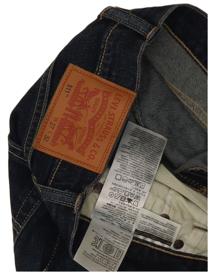 Damskie jeansy Levi's 511 Slim W27 L32 Granatowa bawełna