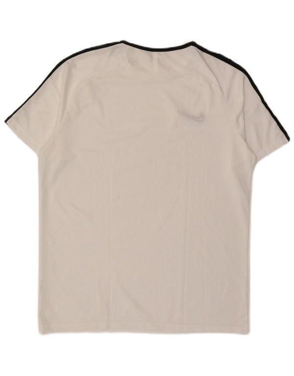 Męski T-shirt Nike Dri Fit Top XL, biały, z blokami kolorów