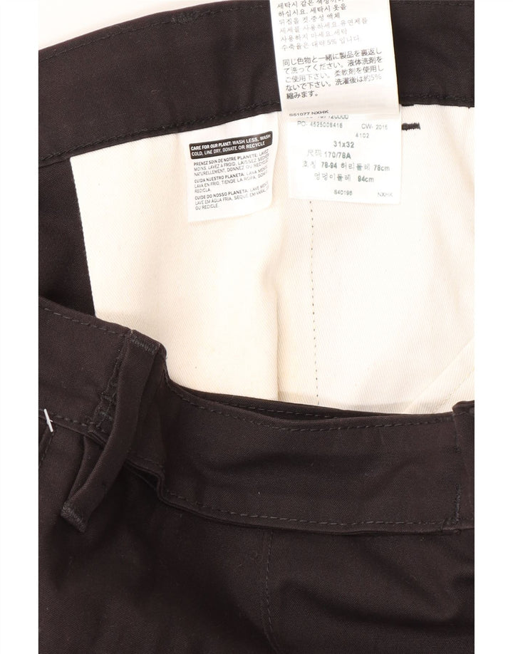 Męskie spodnie typu slim chino Levi's W31 L32 Czarna bawełna